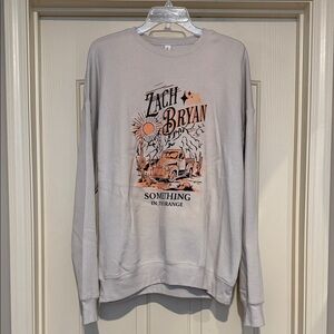 Bella Canvas Men's Graphic Sweatshirt - Gray and Orange
